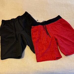lululemon athletica Black and Red Athletic Shorts